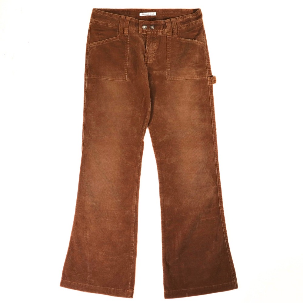 Abercrombie Vintage Y2k Corduroy Pants Womens 6 Brown Carpenter Flare Low Rise